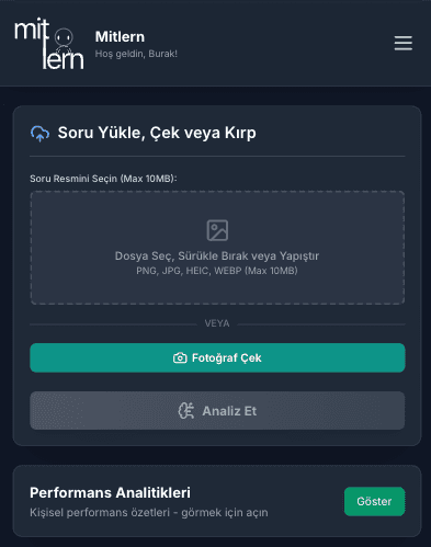 Mitlern uygulama ekranı